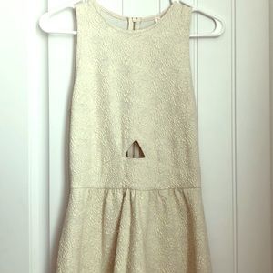 Cotton, Polyester, Metallic, cream dress